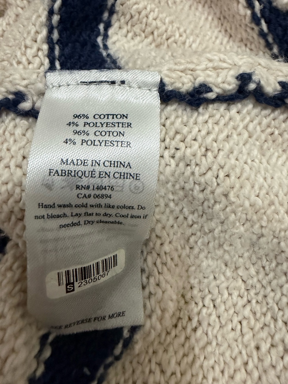 FAHERTY Kent Sweater Hoodie in Ross Strip Small - Picture 5 of 5
